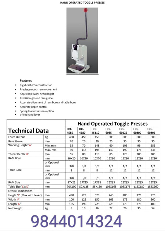 Toggle Press